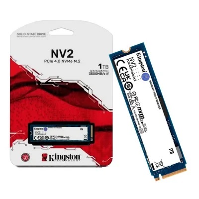 SSD 1TB Kingston NV2 M.2 2280 PCIe, NVMe Leitura: 3500 MB/s e Gravação: 2100 MB/s