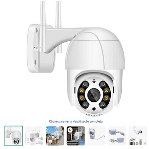 Câmera de Vigilância e Segurança Externa Ip A8 Prova Dágua Infravermelho com conexão Wifi